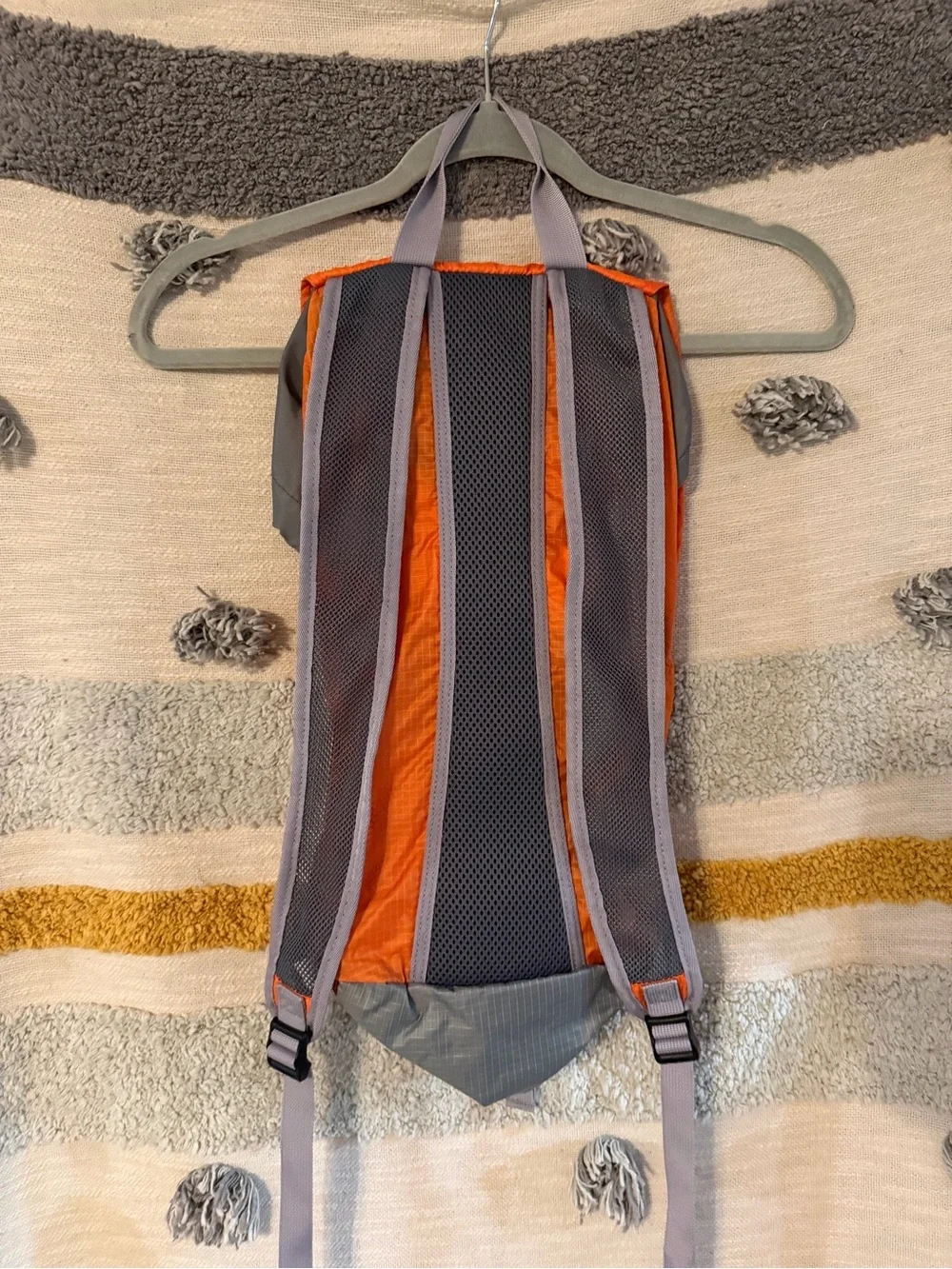 L.L. Bean Bright Orange Backpack with Gray Accents
